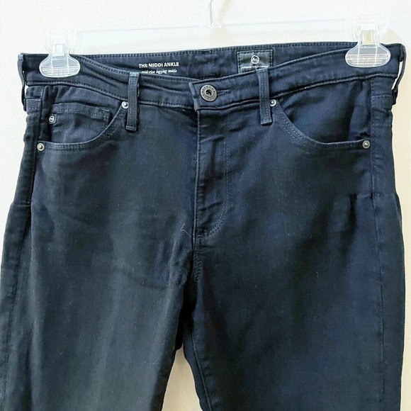 AG Adriano Goldschmeid Black Women 29R Middi Ankle Mid Rise Legging Skinny Jeans - Picture 6 of 11